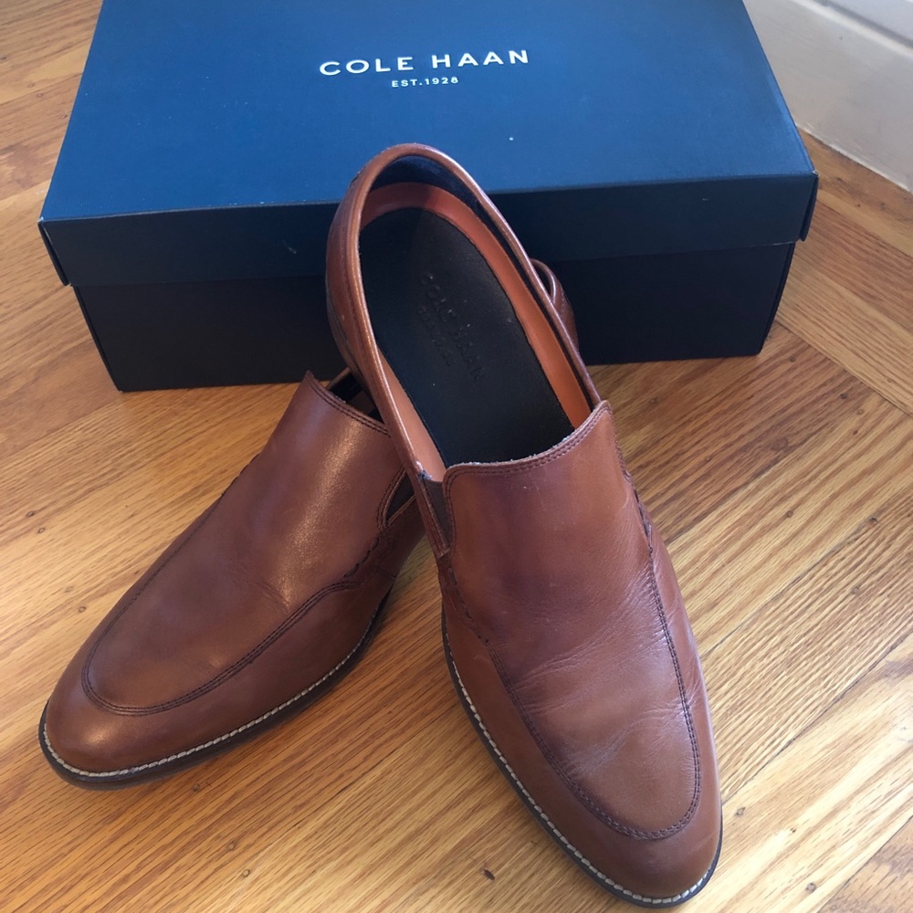 Cole Haan Brown Leather Men’s Slip Ons